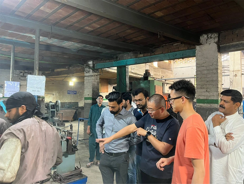 Small team working together